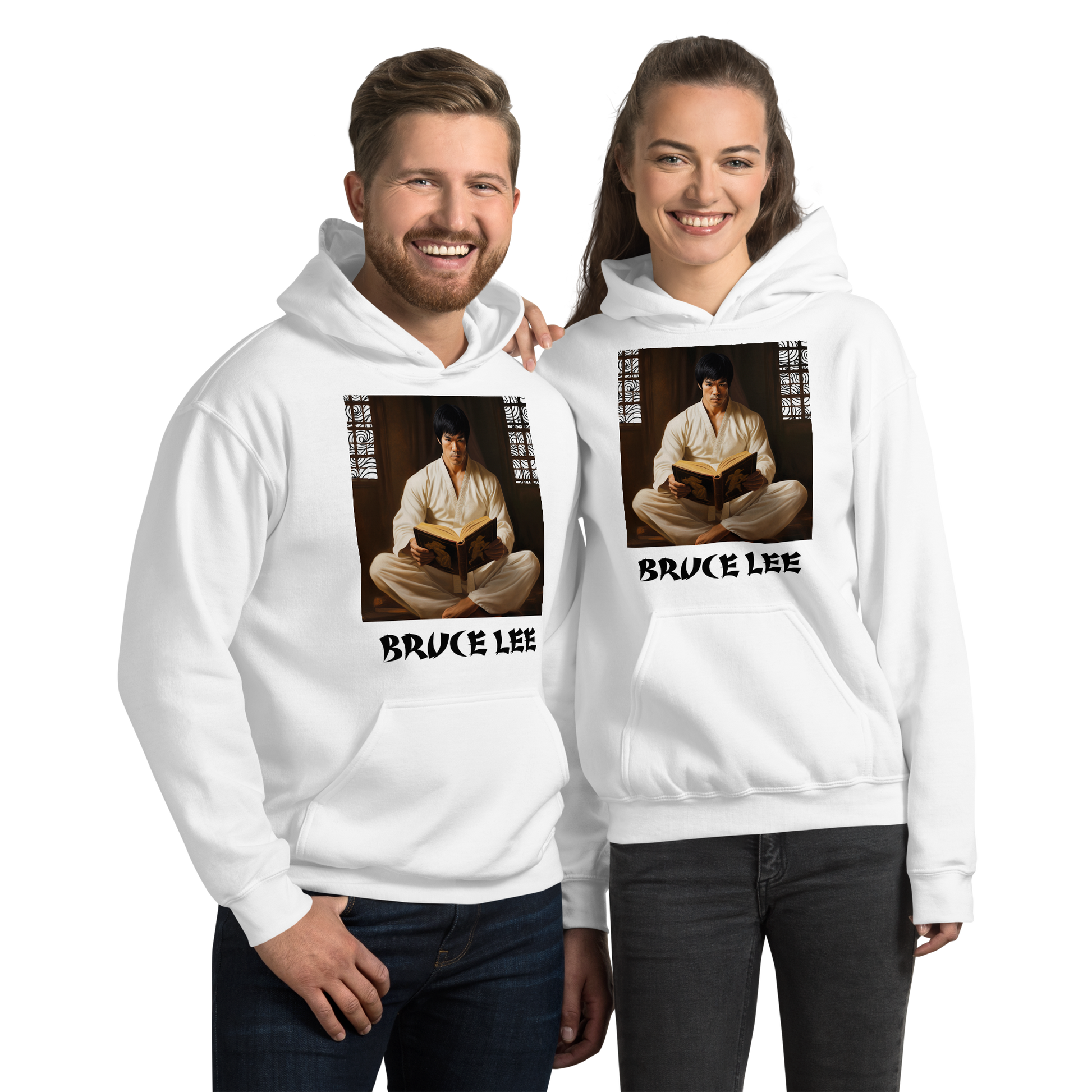 SUDADERA BLANCA CAPUCHA BRUCE LEE