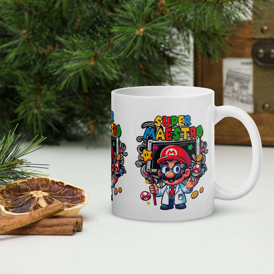 Taza "SUPER MAESTRO" 🎮: ¡Para el Profesor que Hace del Aula una Aventura!