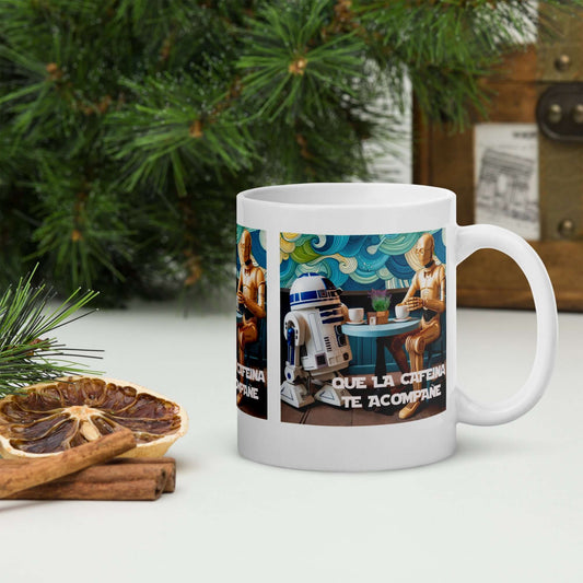 Taza "Que la Cafeína te Acompañe": ¡Para Fans del Café y de la Fuerza!